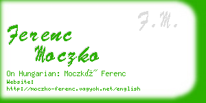 ferenc moczko business card